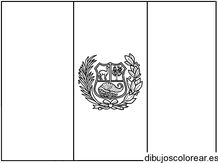 Dibujo de la bandera de Perú