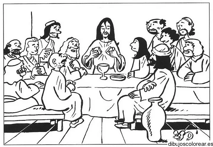 Dibujo de la Santa Cena