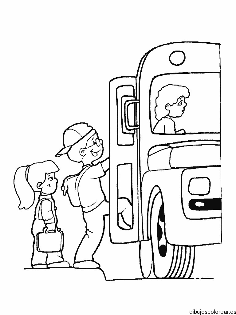 Dibujo de bus escolar