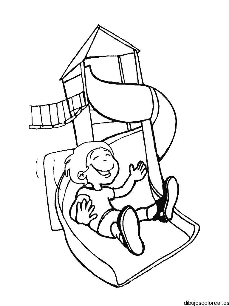 Dibujo de un niño en los juegos