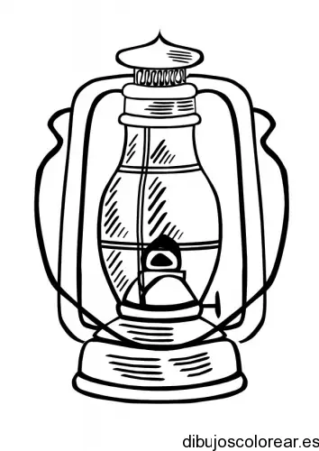 Dibujo de una vieja linterna de aceite 