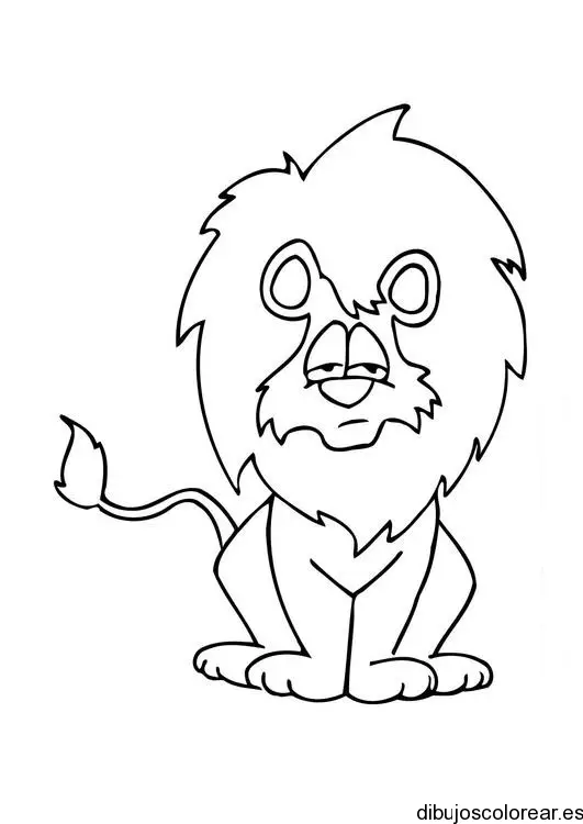 Dibujo de un león entristecido