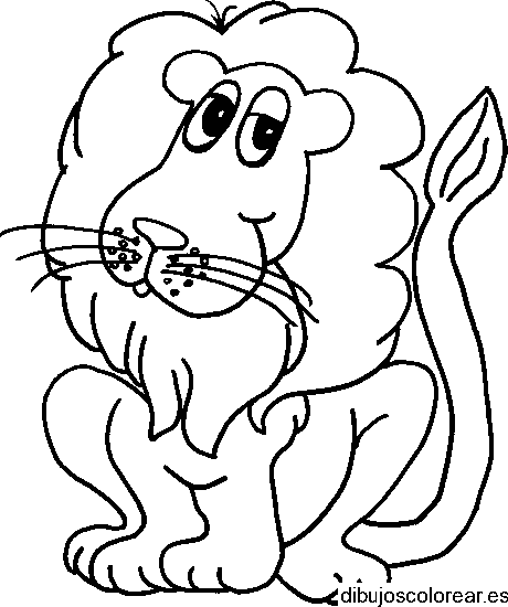 Dibujo de un león sonríendo