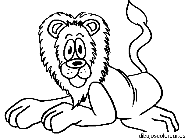 Dibujo de un león asustado