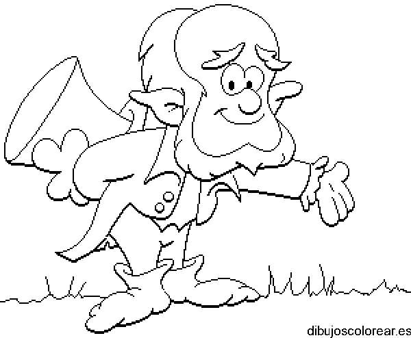 Dibujo de Leprechaum saludando