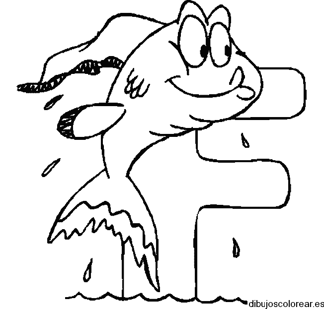 Dibujo de un pez y un delfín