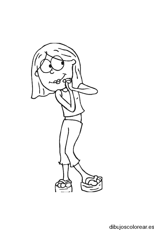 Dibujo de chica animada