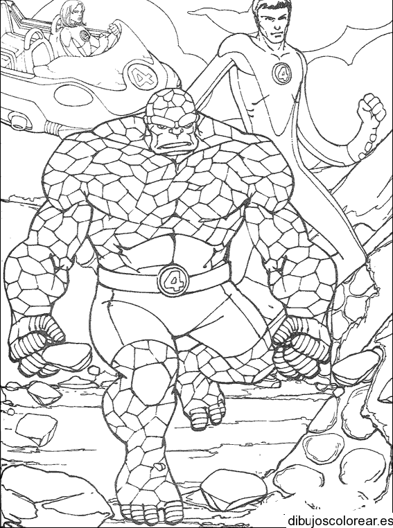 Dibujo de los cuatro fantásticos
