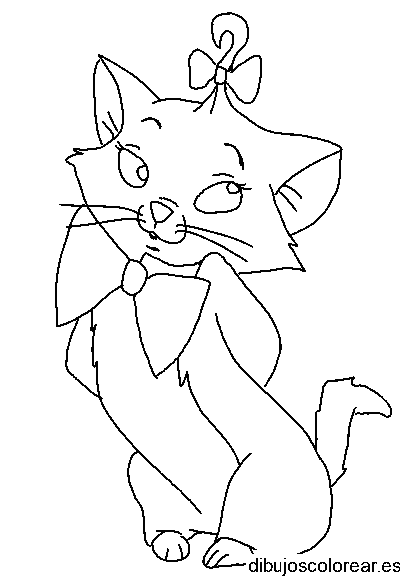 Dibujo de una dulce gatita