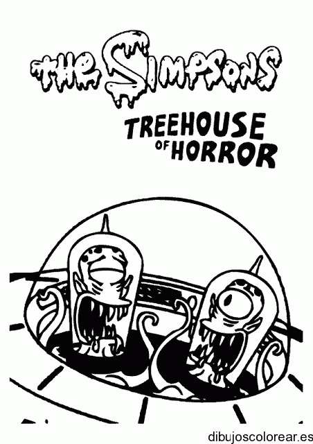 Dibujo de aliens en The Simpsons