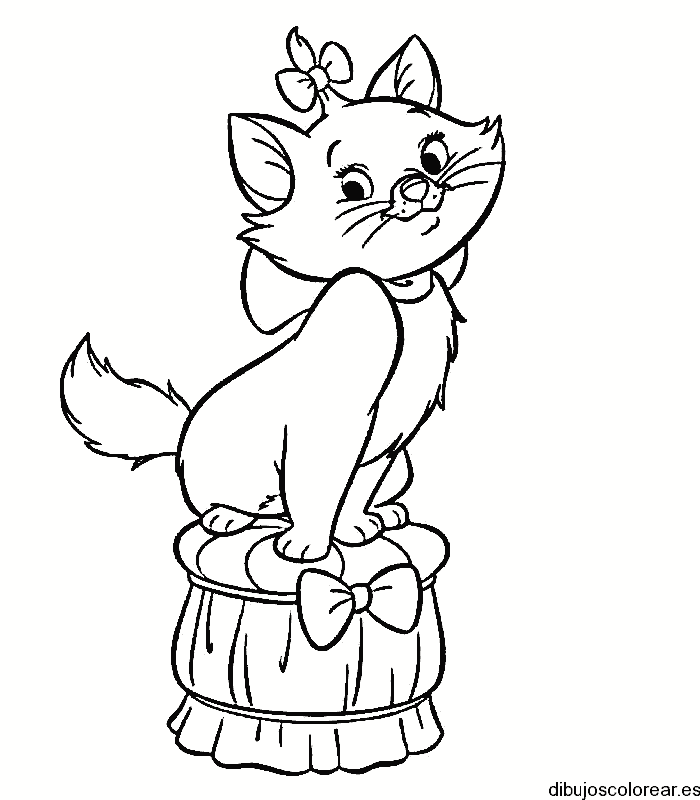 Dibujo de una gatita