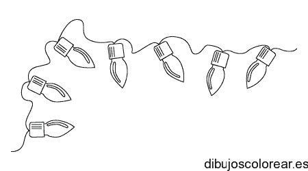 Dibujo de luces navideñas