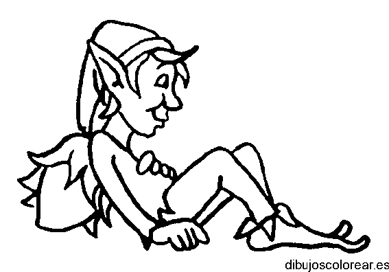 Dibujo de un duende soñando