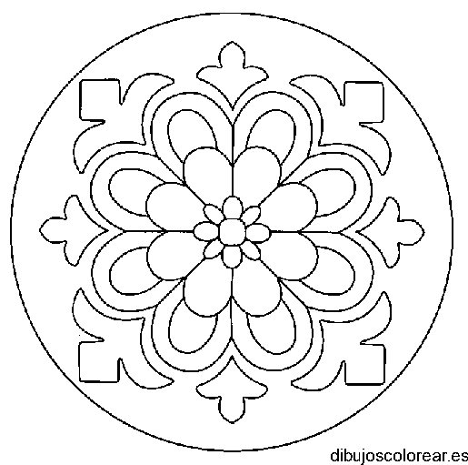 Dibujo una flor en vitral
