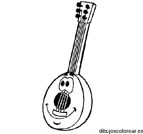 Dibujo de una pequeña guitarra