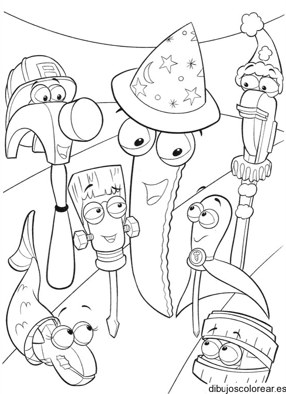 Dibujo de los amigos de Manny Manitas