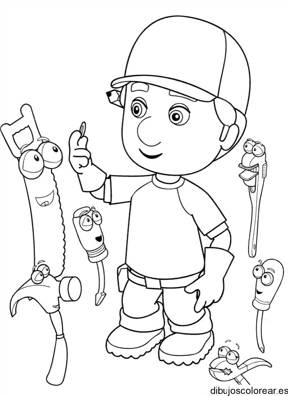 Dibujo de Manny Manitas charlando