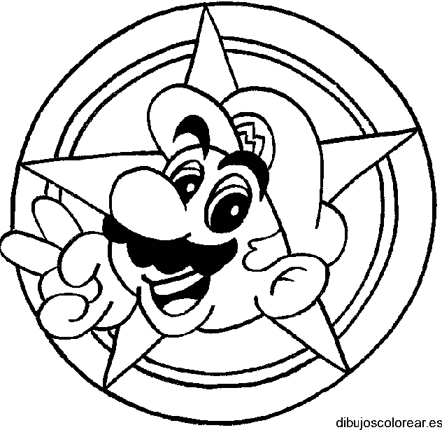 Dibujo del rostro Mario Bros