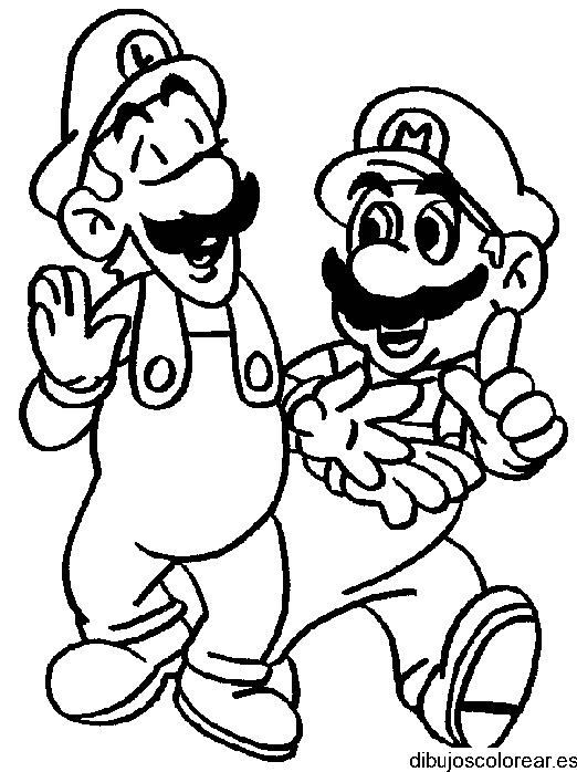 Dibujo de Mario Bros de paseo