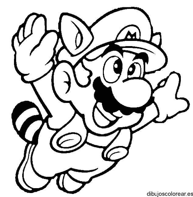 Dibujo de Mario Bros volando