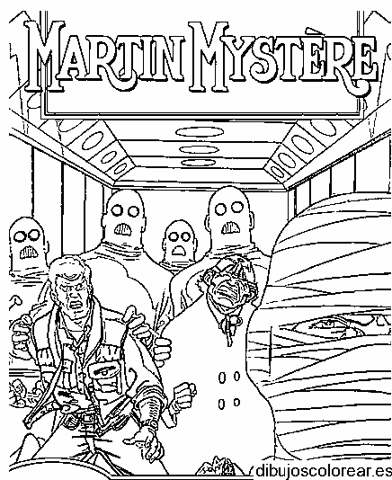 Dibujo de Martin Mystere y sus amigos