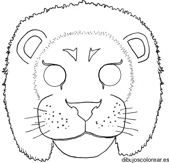 Dibujo de una máscara  de león