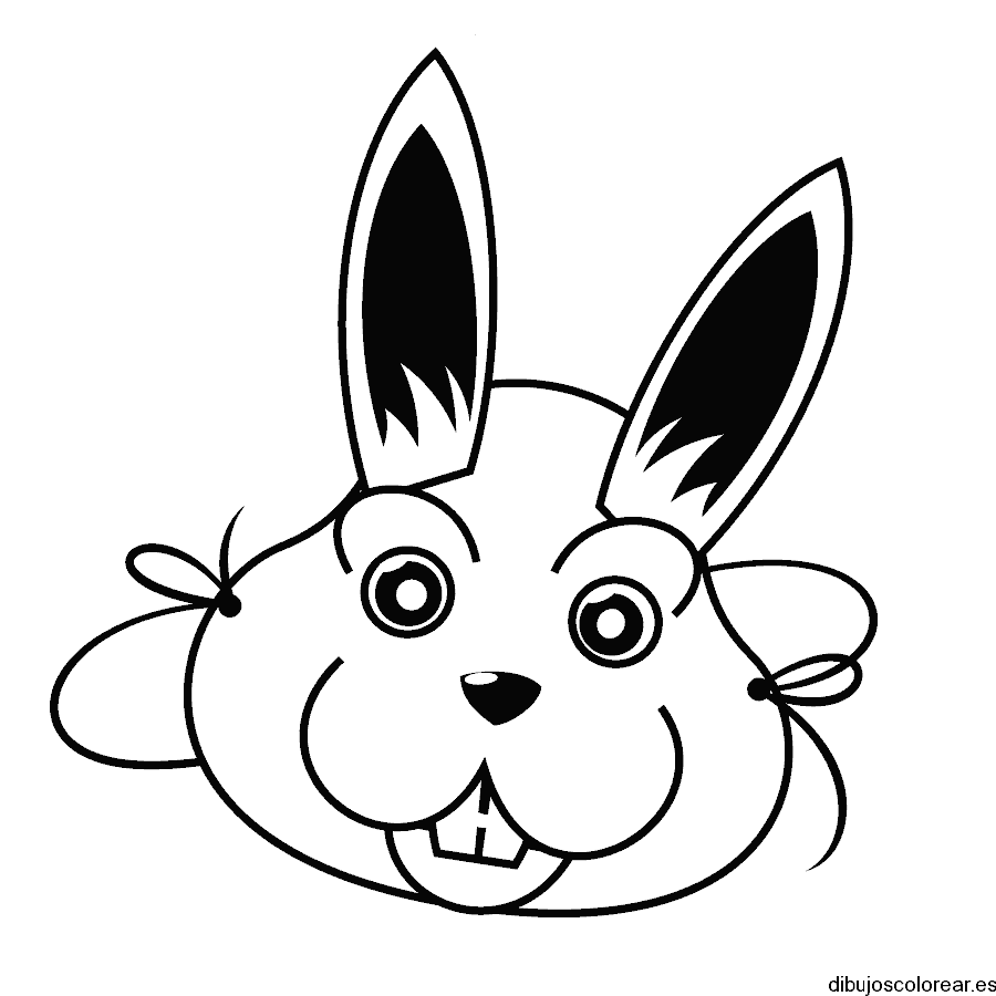 Dibujo de una máscara de conejo 