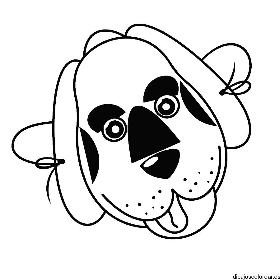 Dibujo de la máscara de un perro 