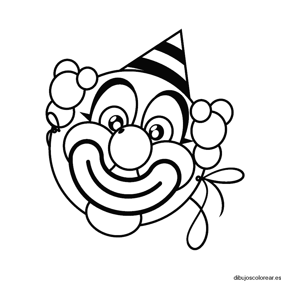Dibujo de una máscara de payaso 