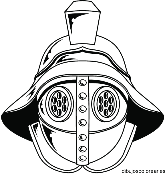 Dibujo de una máscara de gladiador 