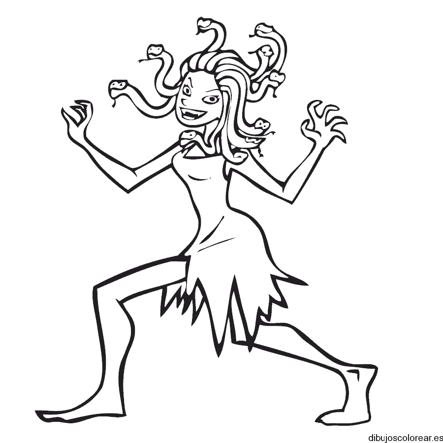 Dibujo de una medusa riendo
