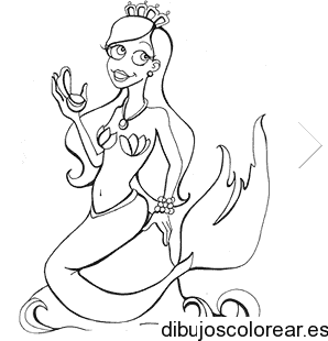 Dibujo de una sirena