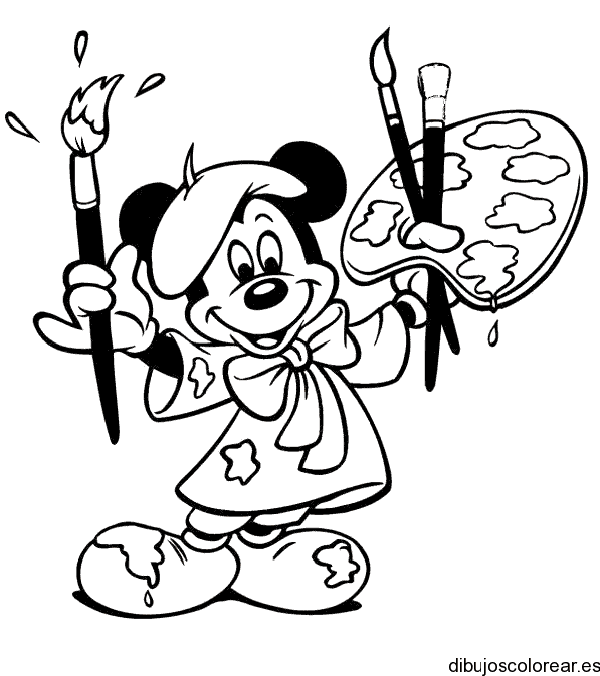 Mickey Mouse pintor