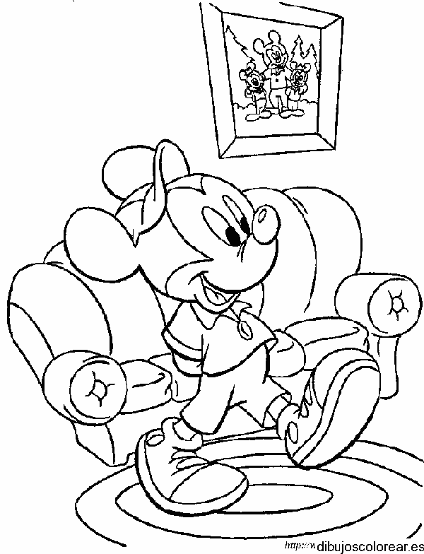 Dibujo de Mickey Mouse en casa