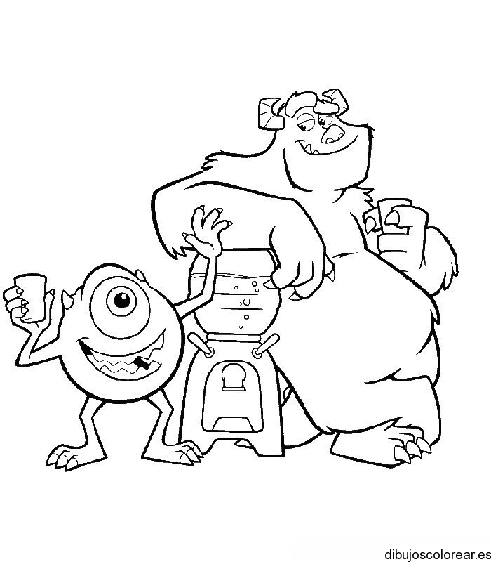 Dibujo de Mike y Sulley