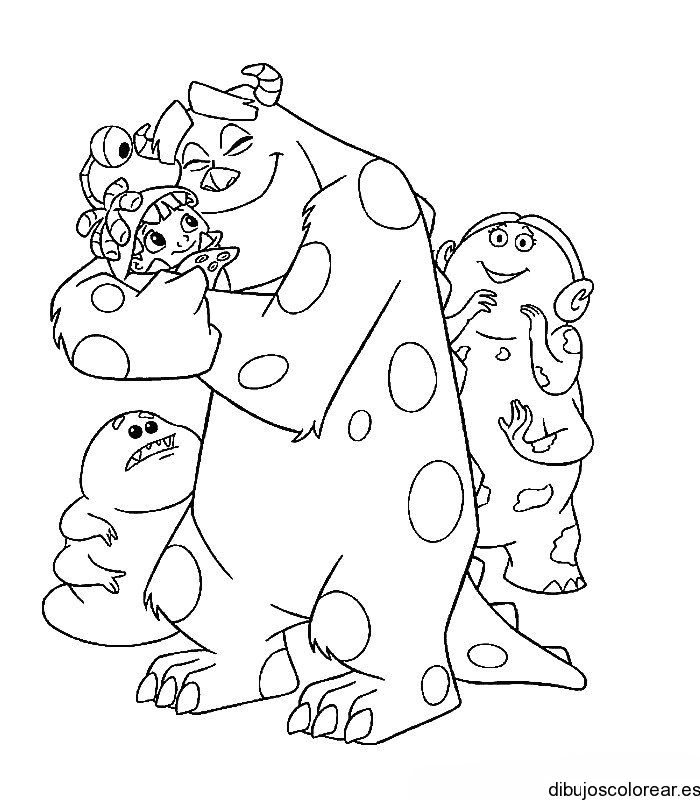 Dibujo de Sulley y Boo