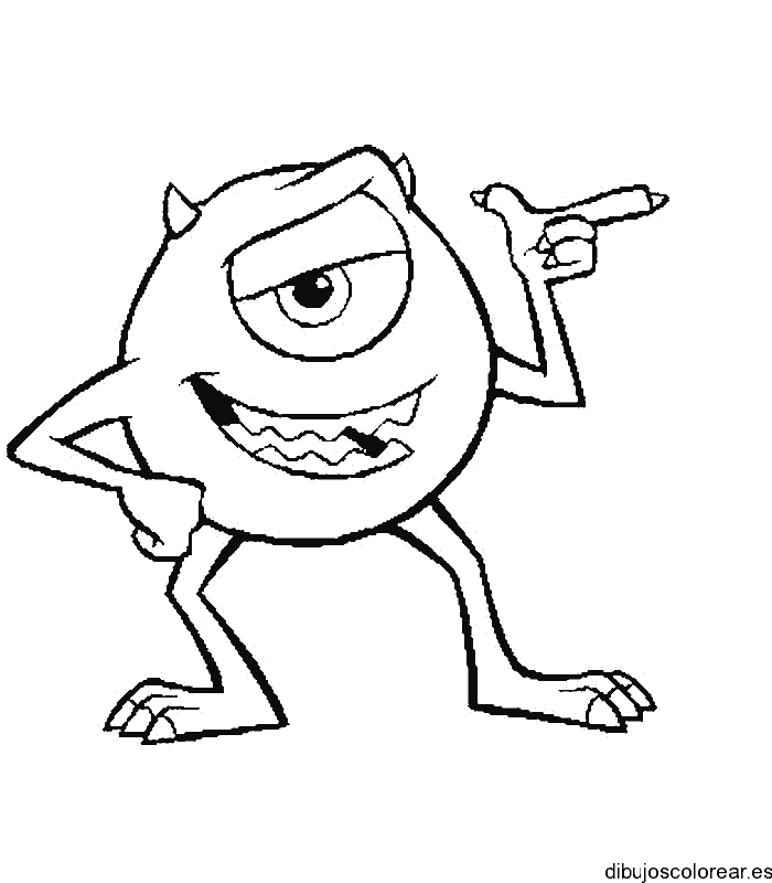 Dibujo de Mike sonriendo