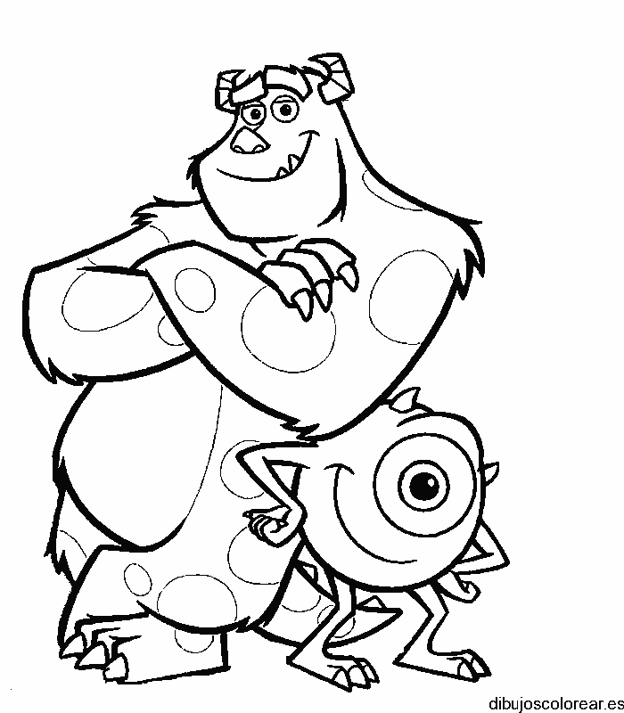 Dibujo de Mike y Sulley
