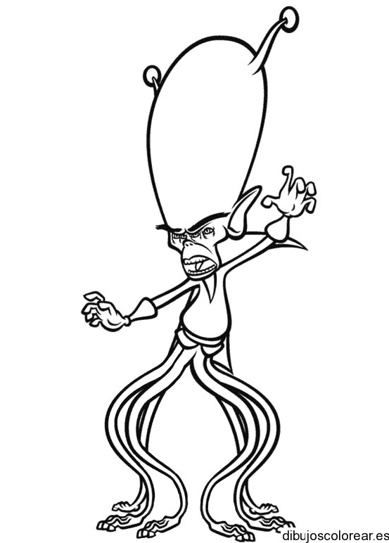 Dibujo de un monstruo enfadado