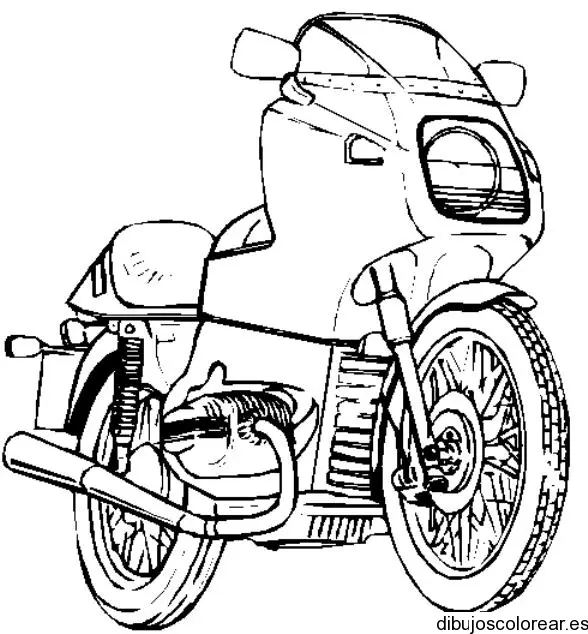 Dibujo de una moto retro