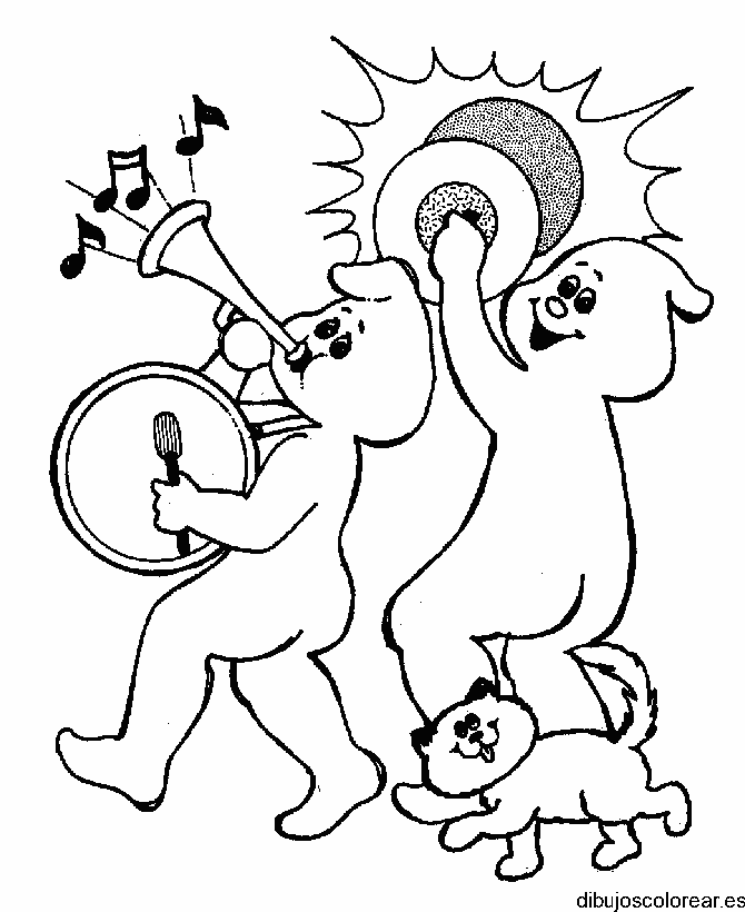 Dibujo de fantasmas musicales 