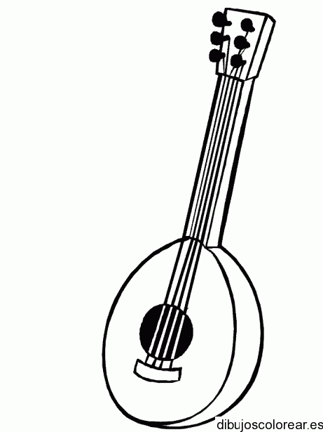 Dibujo de una pequeña guitarra