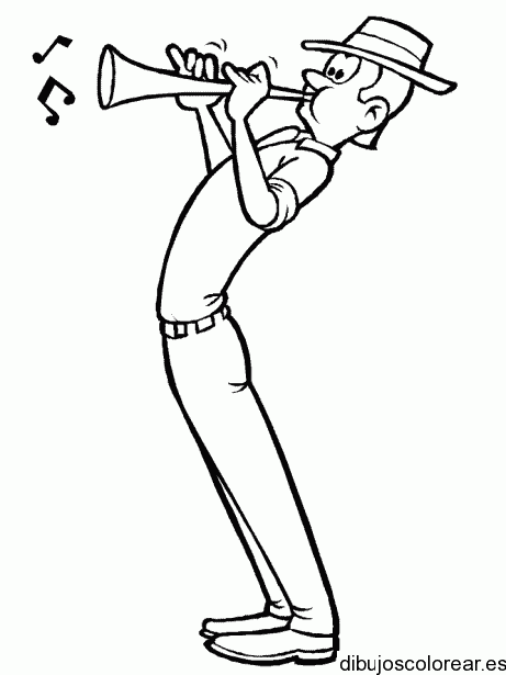Dibujo de un trompetista