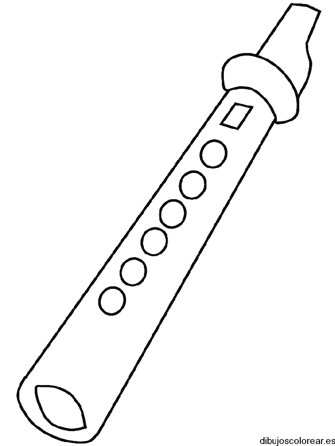 Dibujo de una flauta