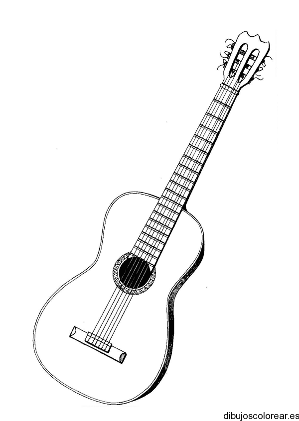 Dibujo de guitarra clásica