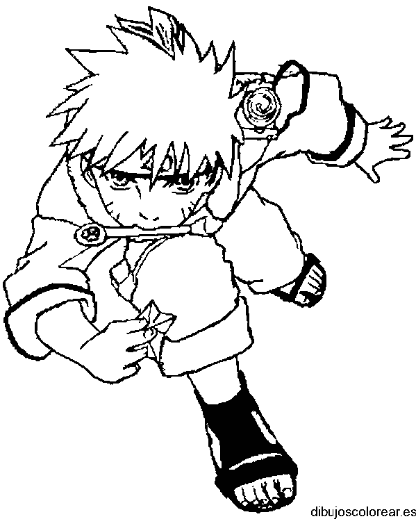 Dibujo de Naruto corriendo