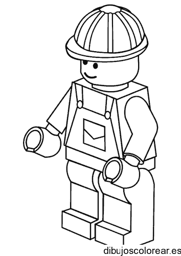 Dibujo de un lego constructor 