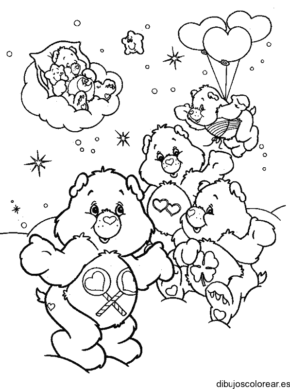 Dibujo de los osos cariñosos jugando