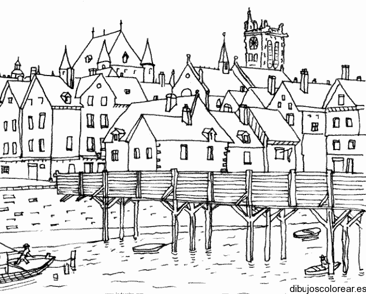 Dibujo de un puerto 