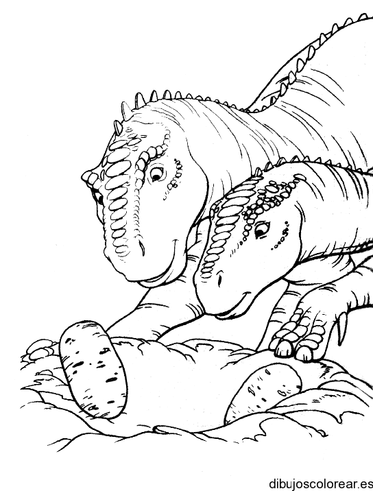 Dibujo de familia dinosaurio